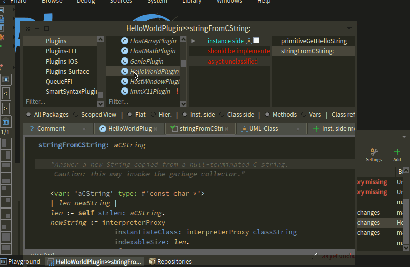Commit the HelloWorldPlugin code in the HelloWorldPlugin branch
