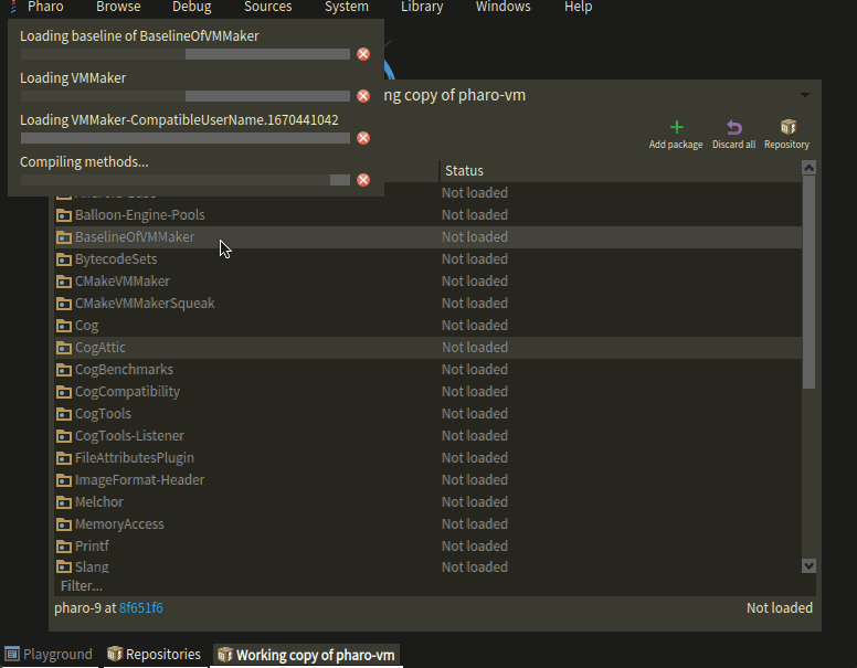 Loading BaselineOfVMMaker